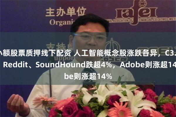 小额股票质押线下配资 人工智能概念股涨跌各异，C3.ai、Reddit、SoundHound跌超4%，Adobe则涨超14%