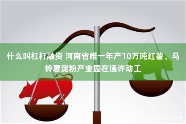 什么叫杠杆融资 河南省唯一年产10万吨红薯、马铃薯淀粉产业园在通许动工