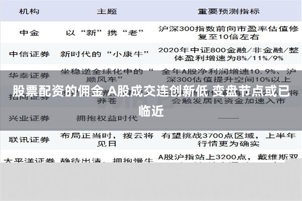 股票配资的佣金 A股成交连创新低 变盘节点或已临近