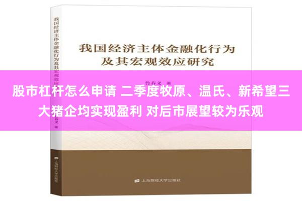 股市杠杆怎么申请 二季度牧原、温氏、新希望三大猪企均实现盈利 对后市展望较为乐观