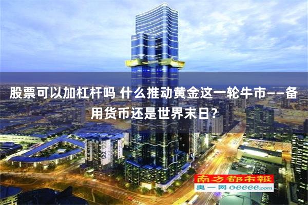 股票可以加杠杆吗 什么推动黄金这一轮牛市——备用货币还是世界末日？