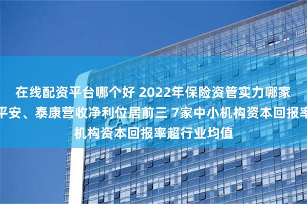 在线配资平台哪个好 2022年保险资管实力哪家强？国寿、平安、泰康营收净利位居前三 7家中小机构资本回报率超行业均值